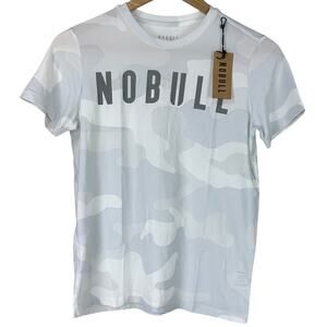 Nobull Kids White Camo Short Sleeve T-Shirt Size Medium New With Tags
